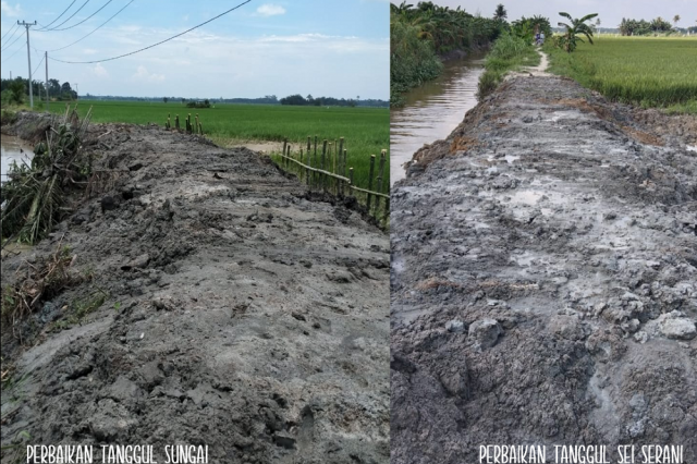 PERBAIKAN TANGGUL SUNGAI DI DESA SUKA JADI DAN DESA MERANTI KEC. MERANTI